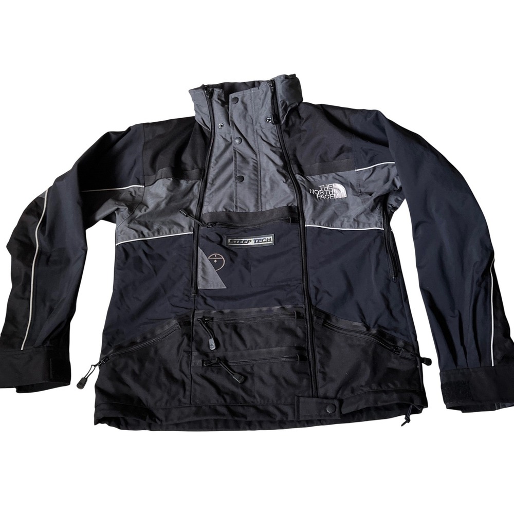The North Face Steep Tech Apogee Jacket Size‎ M Black Grey Scot Schmidt Ski Coat
